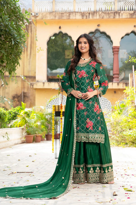 TRENDING GREEN SALWAR SUIT PAIR