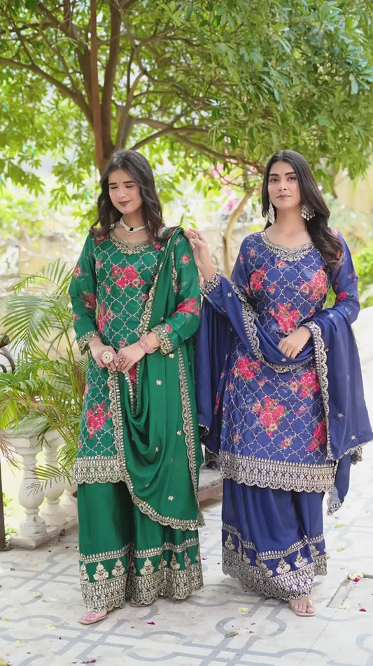 TRENDING GREEN SALWAR SUIT PAIR
